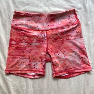 Pink & Orange Reebok Spandex Shorts